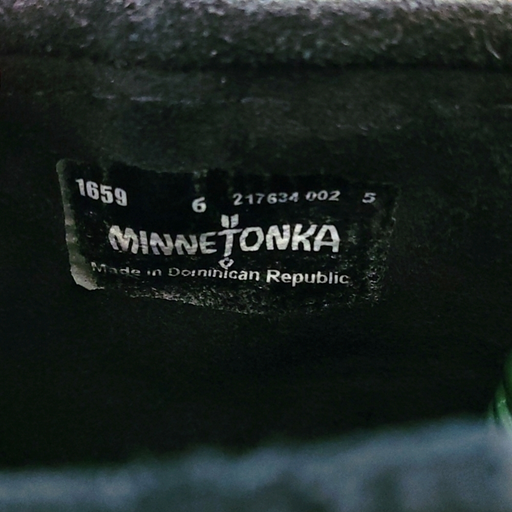 Minnetonka Black Suede 5 Layer Fringe Boot - image 7